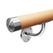 Beech Handrail Kit with Smooth Angle Plate Bracket