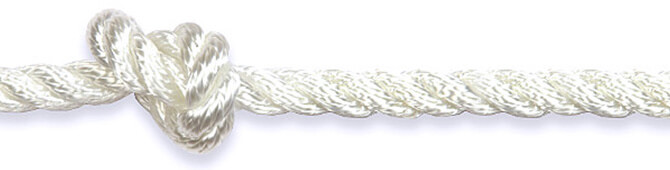 White 3 Strand Polyester Rope