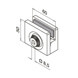 Glass Clamp - Square - 8mm to 12.76mm - Dimensions