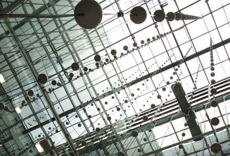 Allen and Overy Pixel Cloud Chandelier - Jason Bruges Studio