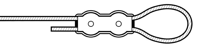 Duplex wire rope clip - fixing plate