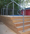 Stainless steel balustrade posts with cable sockets