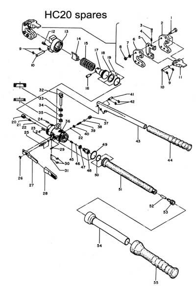 Hydraulic Wire Cutter 20mm Spares Diagram