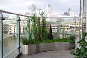 Click to enlarge Large Stainless Steel Balcony Planters