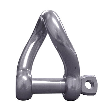 Stainless Steel Twist Shackle - Marine Grade 316