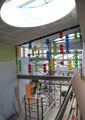 Click to enlarge Giant abacus created with stainless steel tensioned cables in primary school