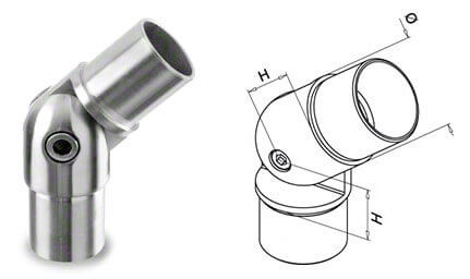Adjustable Stainless Steel Balustrade Connector