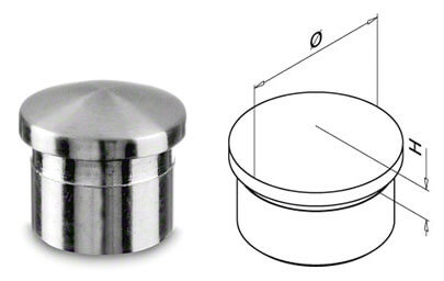 Stainless Steel Balustrade Bevelled End Cap