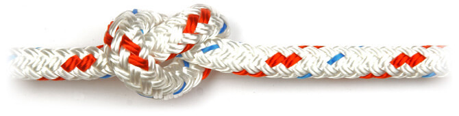 Red Braid on Braid Polyester Rope