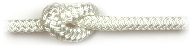 White Braid on Braid Polyester Rope