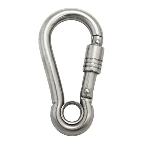 Carabiner with Eye and Self Lock Nut - Marine Grade Stainless Steel