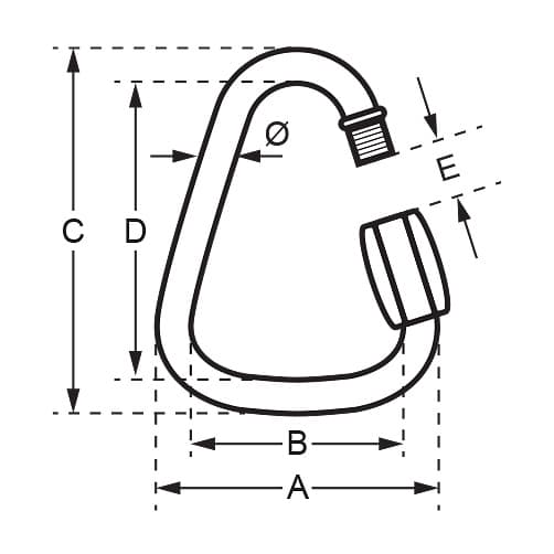 Stainless Steel Delta Quick Link - Dimensions