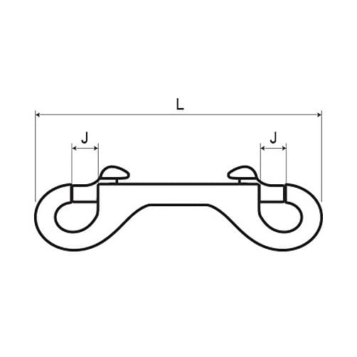 Double End Bolt Snap Hook - Diagram