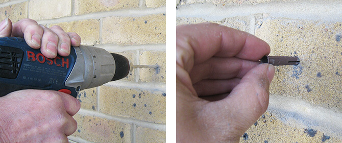 Preparing the masonry brick wall surface