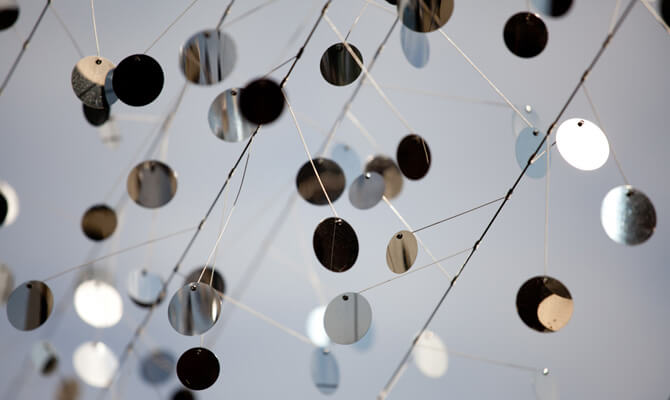 The Eden stainless steel wire chandelier