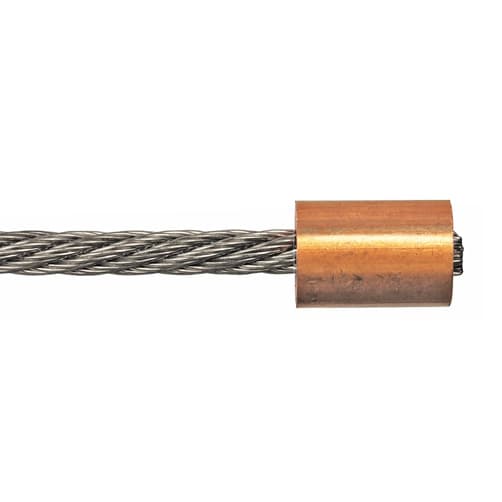 Round Copper Ferrule End Stop on Wire Rope