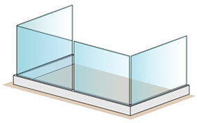 Easy Glass Smart+ Balustrade - 2 + 4 + 2 Metre