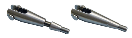 Image showing a fork end set with taper nut unlocked