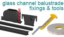 Glass Channel Balustrade Fixings and Tools