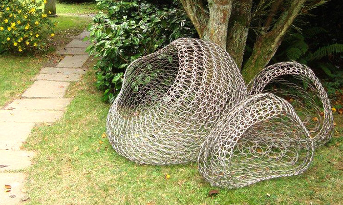 Large Wire Basket Seats by Geraldine Jones
