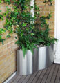 Click to enlarge Wallside custom made stainless steel planter
