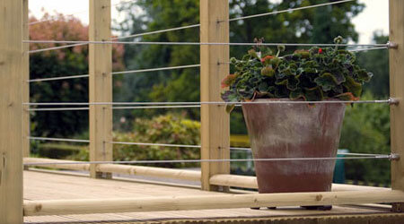 Deck balcony cable railing