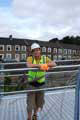 Click to enlarge On site at a footbridge balustrade installation