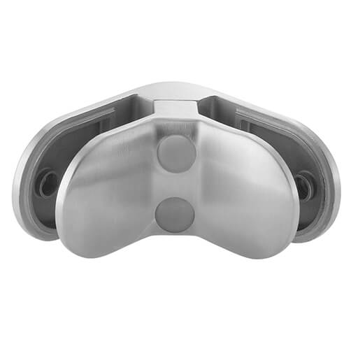 90 Angled Glass Clamp - Stainless Steel