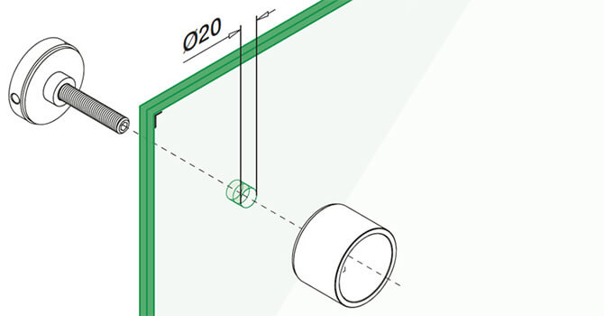 Long Round Glass Clamp - Installation Advice