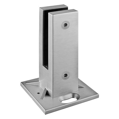 Stainless Steel Square Floor Mounting Base Glass Clamp
