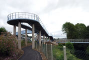 Click to enlarge Stainless Steel Tension Wires on Foot Bridge