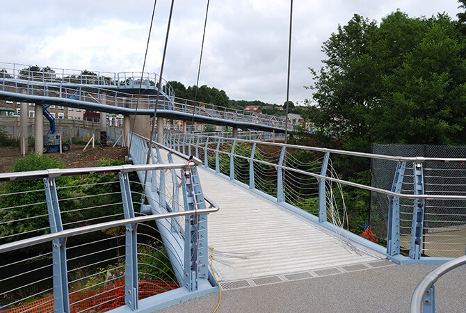 Stainless Steel Wire at Newbridge Pedestrian Footbridge