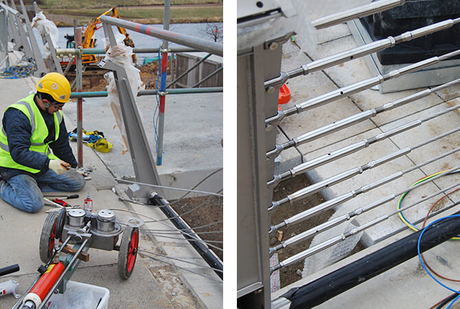 Wire rope infill installation by S3i Wire Rope infill Installation by S3i