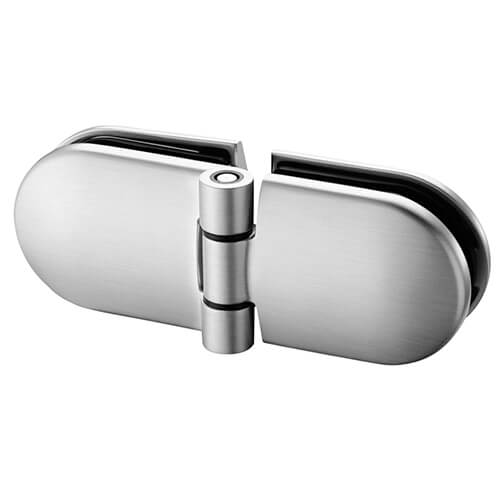 Premium Stainless Steel Glass to Glass Hinge - D-shaped Clamp