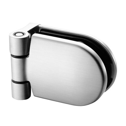 Premium Stainless Steel Tube to Glass Hinge - D-shaped Clamp