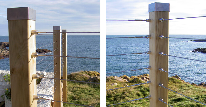 Marine grade stainless steel is ideal for coastal environments