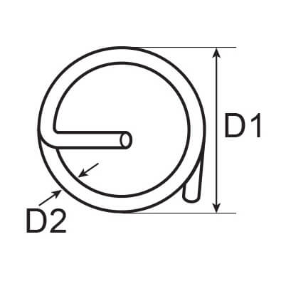 Stainless Steel Split Cotter Ring Diagram