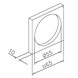 Square Door Grip - Stainless Steel - Dimensions