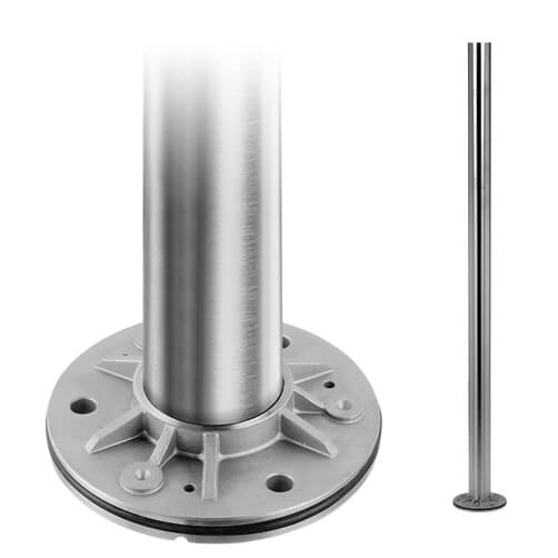 Stainless Steel Baluster Corner Post With Base Plate