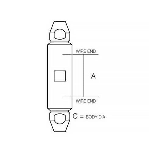 Sta-Lok Swageless Stay Connector Dimensions