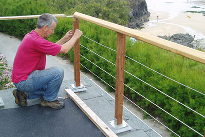 Decking Balustrade Installed at Trevone in Cornwall