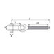 Stainless Steel Threaded Strap Toggle Stud - Dimensions