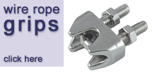 wire rope grips from 2mm up to 22mm