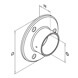 Stainless Steel Wall Mount Flange Fixing Diagram