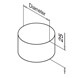 Hardwood Handrail End Cap With Adapter Diagram