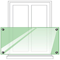 Glass Adapter - Detail - Juliet Balcony System