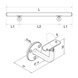 Handrail with Adjustable Plate Bracket - Dimensions