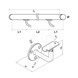 Oak Handrail Kit with Adjustable Angle Plate Bracket Diagram