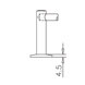10mm End Post Bracket - Bar Railing - Profile