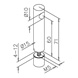 End Post - Glass Mount - 10mm Bar Railing - Dimensions